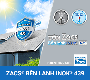 Tôn Bền Màu BlueScope Zacs - Xua Tan Nỗi Lo Phai Màu Mái Nhà