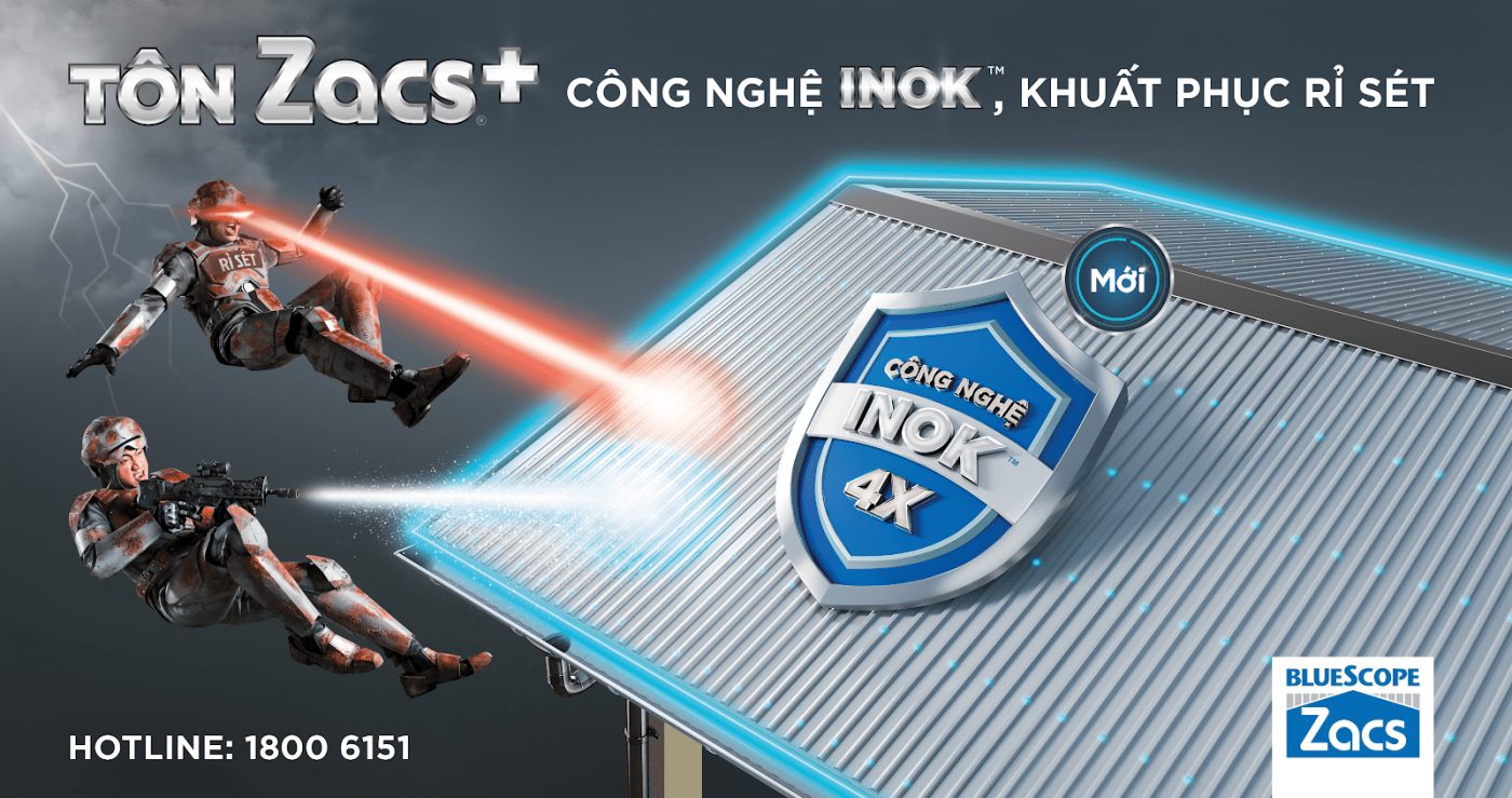 tôn Zacs®+ - sản phẩm của NS BlueScope Việt Nam