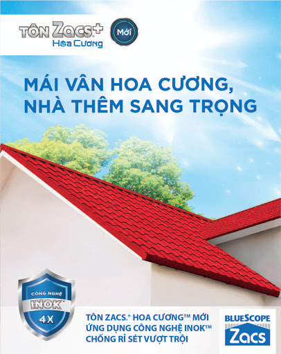 Tôn BlueScope Zacs®+ Hoa Cương Công Nghệ INOK™ - dòng tôn lợp mái của NS BlueScope Việt Nam